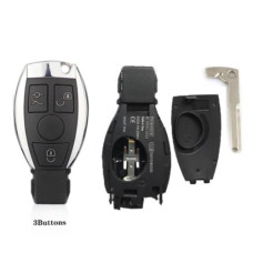 Корпус ключа MERCEDES BENZ 3 кнопки (рыбка) ( никель + жало ) крышка