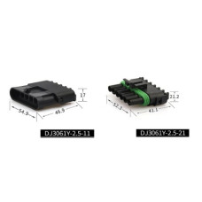 Разъем герметичный авто 6pin 2,5mm Delphi комплект Разъем герметичный авто 6pin 2,5mm Delphi комплект