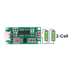 Контроллер заряда Li-ion аккумулятора Multi-Cell 2S 1A USB Type-C Контроллер заряда Li-ion аккумулятора Multi-Cell 2S 1A USB Type-C