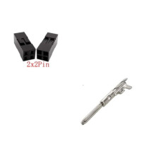 Штекер JST SM Dupont 2,54 мм 2x2 pin Штекер JST SM Dupont 2,54 мм 2x2 pin