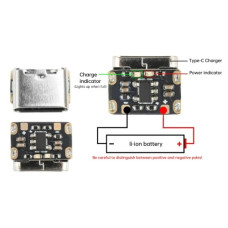 Контроллер заряда Li-ion аккумулятора (LP4054) гн. USB Type-C Контроллер заряда Li-ion аккумулятора (LP4054) гн. USB Type-C