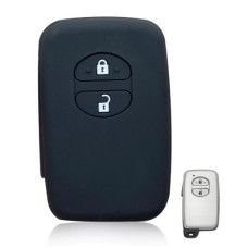 Чехол для Toyota 2кн 4runner Land Cruiser Venza Camry Prius (силиконовый) черный с логотипом Чехол для Toyota 2кн 4runner Land Cruiser Venza Camry Prius (силиконовый) черный с логотипом
