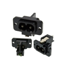 Штекер 220V монтаж. ( IEC320 С8 ) ( ALDA ) с выключателем Штекер 220V монтаж. ( IEC320 С8 ) ( ALDA ) с выключателем