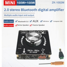 Усилитель звука модуль ZK-1002M 100W + 100W Bluetooth 5,0 Усилитель звука модуль ZK-1002M 100W + 100W Bluetooth 5,0