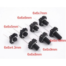 Кнопка тактовая h=4,3мм 6x6x4,3мм ( TC-0302 ) Кнопка тактовая h=4,3мм 6x6x4,3мм ( TC-0302 )
