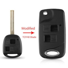 Корпус ключа TOYOTA 2 кнопки ( жало 45mm TOY48 ) Корпус ключа TOYOTA 2 кнопки ( жало 45mm TOY48 )