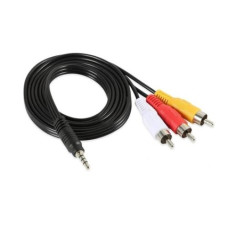 Шнур штекер 3,5мм 4pin - 3 штекера RCA 1,2 м прямой Шнур штекер 3,5мм 4pin - 3 штекера RCA 1,2 м прямой