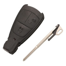 Корпус ключа MERCEDES BENZ 2 кнопки1998-2004 W202 с ключом