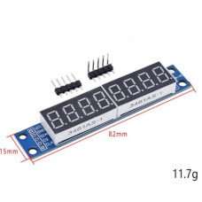 Arduino MAX7219 8-ми разрядный 7-ми сегментный светодиодный модуль Arduino MAX7219 8-ми разрядный 7-ми сегментный светодиодный модуль