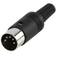 Штекер НЧ 5pin ( MIDI ) на кабель СШ-5 Штекер НЧ 5pin ( MIDI ) на кабель СШ-5