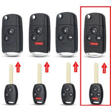 Корпус ключа HONDA 3 кнопки + паника