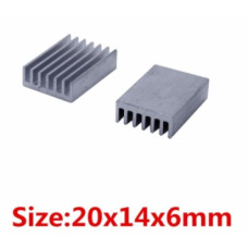 Радиатор ребристый 20x14x6мм ( SILVER )