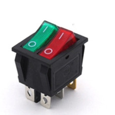 Переключатель 220V 6pin 2 положения сдвоенный KCD2 Переключатель 220V 6pin 2 положения сдвоенный KCD2