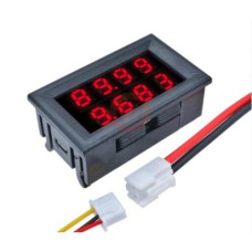 Вольтамперметр 0.56" 200VDC 10A DC ( красный-красный ) 4 разряда