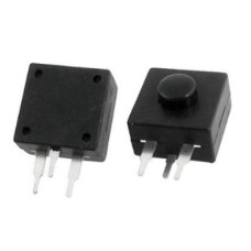 Кнопка миниатюрная на фонарик черная ON-OF 3pin 1212-213WD