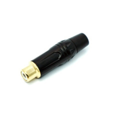 Гнездо RCA на кабель металл HQ хвост резиновый черный Гнездо RCA на кабель металл HQ хвост резиновый черный