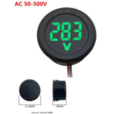 Вольтметр круглый ZN-30 AC 50-500V зеленый Вольтметр круглый ZN-30 AC 50-500V зеленый