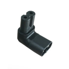 Переходник сетевой  220V  черный угловой IEC 320 C7