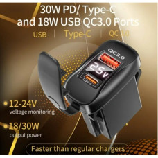 Зарядное устройство 12-24VDC 5VDC USB авто ( QC 3.0+PD) 30W Зарядное устройство 12-24VDC 5VDC USB авто ( QC 3.0+PD) 30W