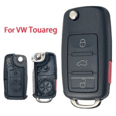 Корпус ключа VW VOLKSWAGEN 3 кнопки + паника ( батарейка на плате CR2032 )