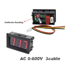 Вольтметр 0.56" AC 00-600V в корпусе 3pin зеленый Вольтметр 0.56" AC 00-600V в корпусе 3pin зеленый