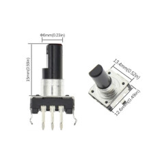 Энкодер EC12 3 Pin ( 15мм пл. лыска ) без выкл Энкодер EC12 3 Pin ( 15мм пл. лыска ) без выкл