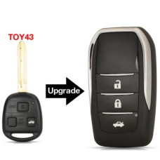 Корпус ключа TOYOTA 3 кнопки ( жало TOY43 ) усиленный