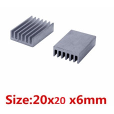 Радиатор ребристый 20x20x6мм ( SILVER )