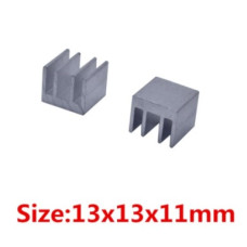 Радиатор ребристый 13x13x11мм ( SILVER )