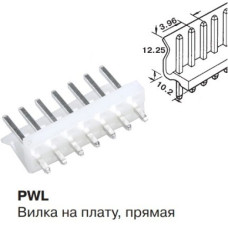 PWL-07 (DS1072-7 M) вилка в плату 7 pin 3.96мм PWL-07 (DS1072-7 M) вилка в плату 7 pin 3.96мм