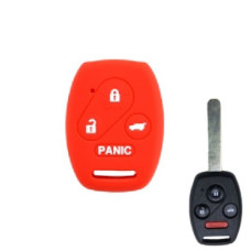 Чехол для HONDA 4кн Civic Accord Pilot Fit Crv Ridgeline Jazz (силиконовый) Red Чехол для HONDA 4кн Civic Accord Pilot Fit Crv Ridgeline Jazz (силиконовый) Red