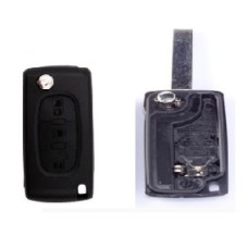 Корпус ключа CITROEN / Peugeot 3 кнопки ( жало VA2 ) ( батарейка на корпусе ) ( фара )