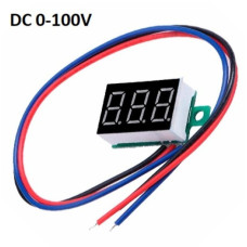Вольтметр mini 0.36" без корпуса 3pin 0-100VDC зеленый Вольтметр mini 0.36" без корпуса 3pin 0-100VDC зеленый