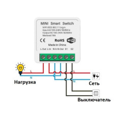 Смарт реле Wi-Fi DIY Smart Switch 220V 16A