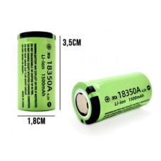 Аккумулятор литий-ионный (Li-Ion) 18350A 1500mAh 4,2V ( без контроллера )