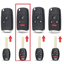 Корпус ключа HONDA 2 кнопки + паника Fit CRV, Civic, Insight, Ridgeline, HRV, Jazz, ACCORD