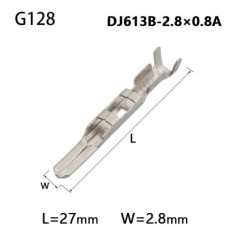 Клемма обжимная штекер G128 ( DJ613B-2.8x0.8A ) Клемма обжимная штекер G128 ( DJ613B-2.8x0.8A )