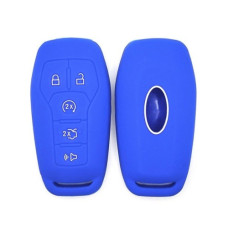 Чехол для Ford 5кн MKC MKX MKZ Edge Escape Focus (силиконовый) Blue Чехол для Ford 5кн MKC MKX MKZ Edge Escape Focus (силиконовый) Blue