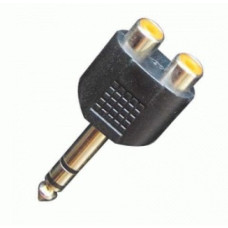 Перех шт 6,3мм - гн RCA  пл Bespeco AD170