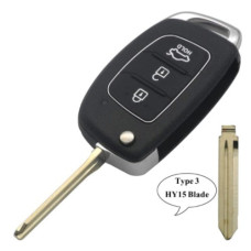 Корпус ключа KIA / Hyundai 3 кнопки ( жало HY15 )