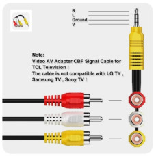 Шнур штекер 3,5мм 4pin - 3гнезда RCA 100 мм TV TCL ( Mini AV to 3 RCA ) Шнур штекер 3,5мм 4pin - 3гнезда RCA 100 мм TV TCL ( Mini AV to 3 RCA )