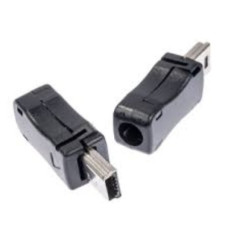 Штекер USB mini (5 pin) на кабель (в оболочке) черный 1 вид Штекер USB mini (5 pin) на кабель (в оболочке) черный 1 вид