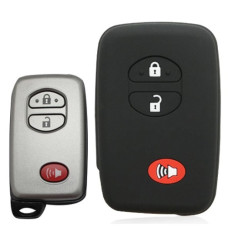 Чехол для Toyota 3кн 4runner Land Cruiser Venza Camry Prius (силиконовый) черный-красный Чехол для Toyota 3кн 4runner Land Cruiser Venza Camry Prius (силиконовый) черный-красный