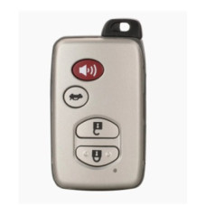 Корпус ключа TOYOTA 4 кнопки ( смарт ) TOY48 Silver