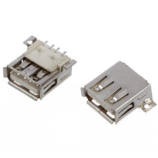 Гнездо USB-A на плату угловое smd Гнездо USB-A на плату угловое smd