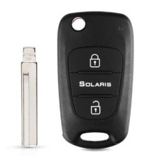 Корпус ключа Hyundai 3 кнопки Solaris ( жало HY18 (HY20R Blade))