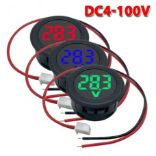 Вольтметр 0.36" в корпусе 2pin круглый 4-100VDC зеленый Вольтметр 0.36" в корпусе 2pin круглый 4-100VDC зеленый