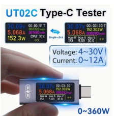 Тестер TYPE-C интеллектуальный цифровой ( UT02C )