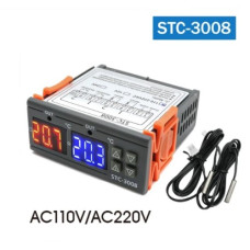 Термостат переключатель STC-3008 220VAC -50°С до +120°С двухканальный Термостат переключатель STC-3008 220VAC -50°С до +120°С двухканальный