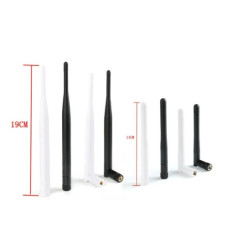 Антенна WiFi, SMA-вилка, угловая (WIFI-2.4G-02-MR-110mm) Антенна WiFi, SMA-вилка, угловая (WIFI-2.4G-02-MR-110mm)